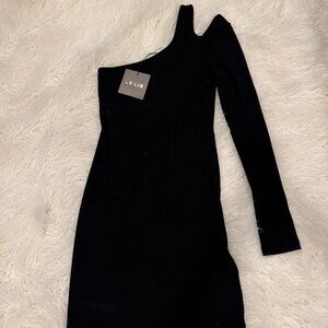 LeLis Black One Shoulder Dress